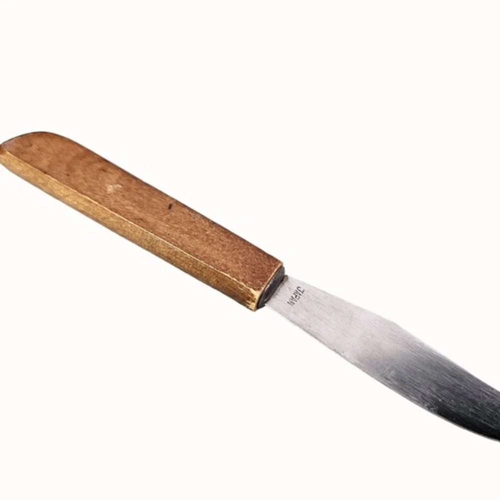 Cheese Board Set With Knife Ceramic Tile MCM Hardwood Japan Mid Century‎ Has Box